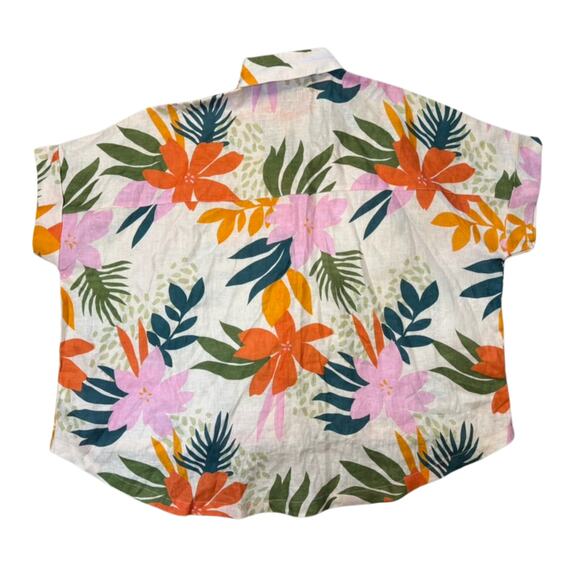 Stone Fox Swim Nirvana Oversized Linen Shirt Haiku Print XS/S - Picture 5 of 8